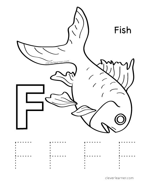 500x647 Letter F Writing And Coloring Sheet