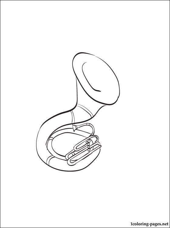 560x750 Tuba Coloring Pages