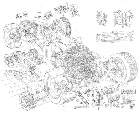 468x378 Cut Away Drawing By Yoshohiro Inomoto Illustrationgraphic