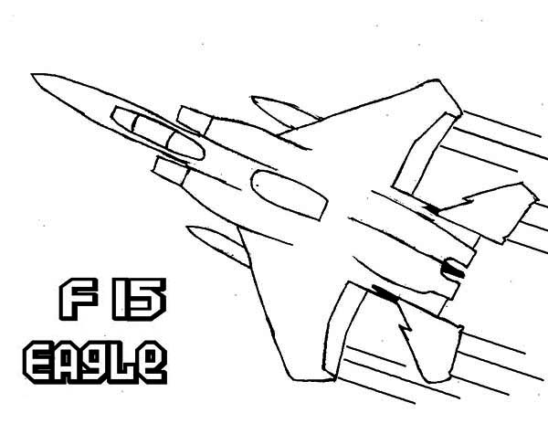 600x464 Jet Fighter Coloring Pages