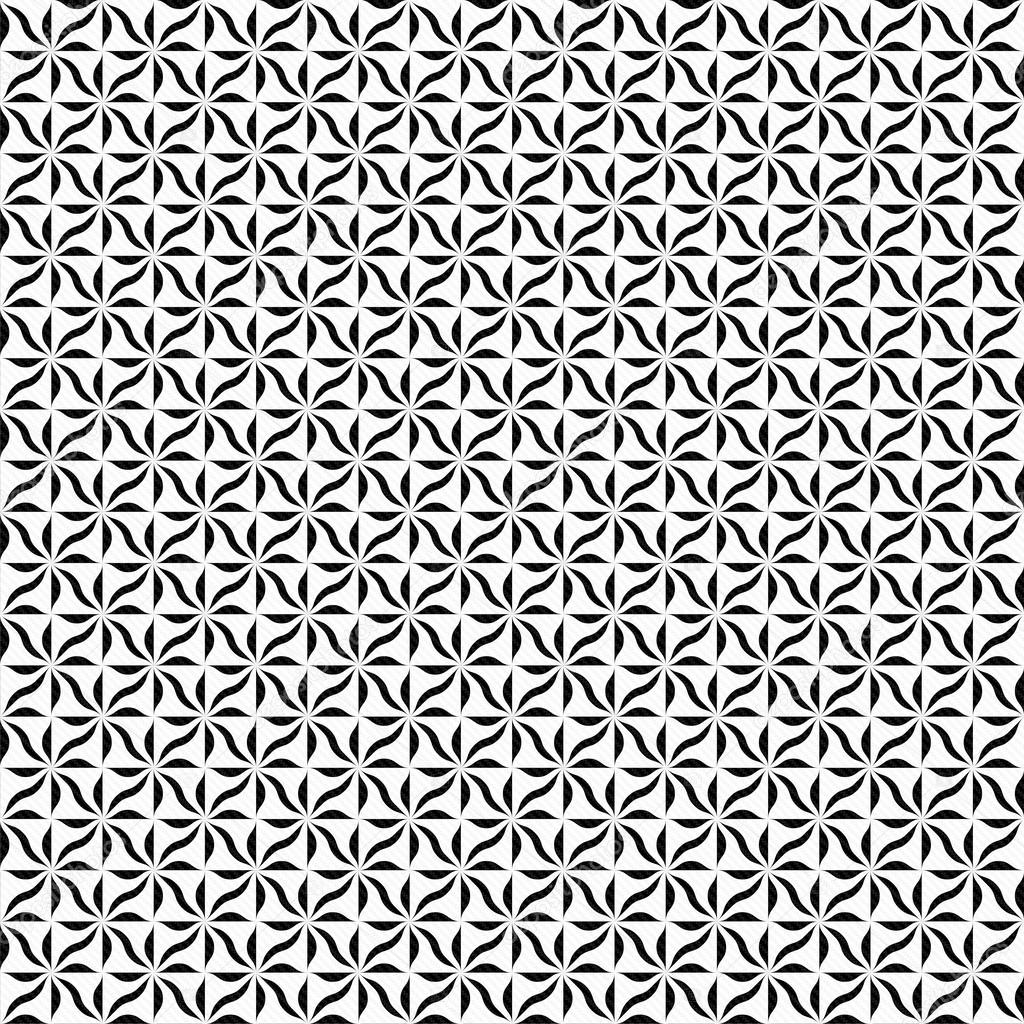1024x1024 Black And White Decorative Swirl Design Textured Fabric Backgrou