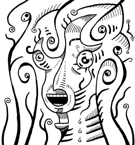 468x500 Black And White Surrealism Drawings Sotuland Art