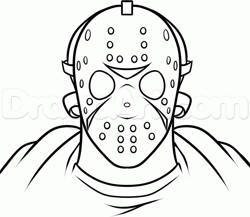 846x736 How To Draw Jason Voorhees Easy, Step By Step, Characters, Pop