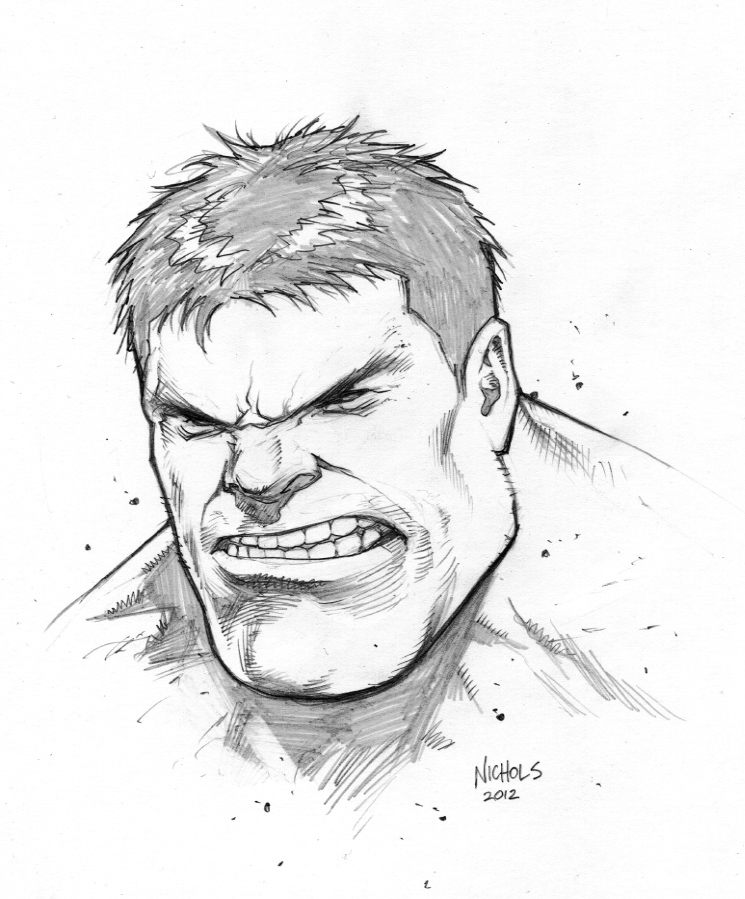 745x899 Drawn Hulk Face