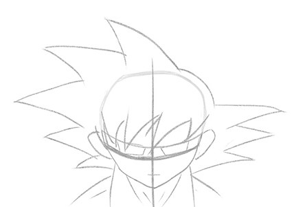 425x301 How To Draw Son Goku Face