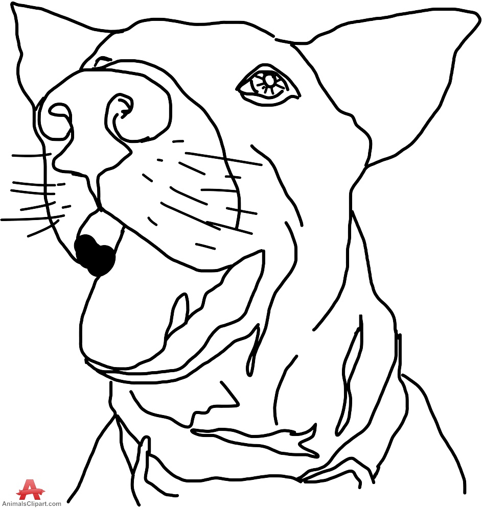 945x999 Outline Drawing Of A Dog Dog Outline Face Drawing Free Clipart