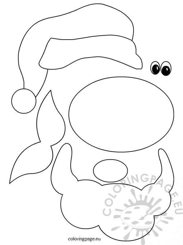 595x793 Santa Claus Template Face Coloring Page