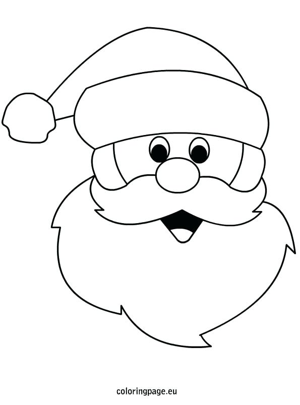 595x804 Santa Face Coloring Joandco.co