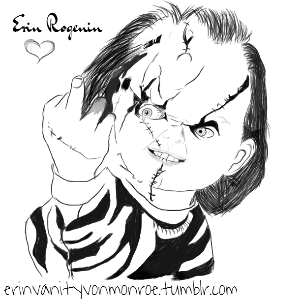 612x612 Chucky Sketch By Erinvonmonroe