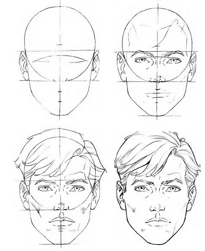 660x809 Best Photos Of Face Sketch Step By Step