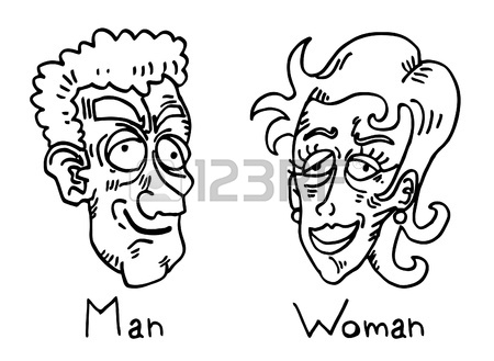 450x329 Comic Draw Of Ugly Man And Woman Royalty Free Cliparts, Vectors