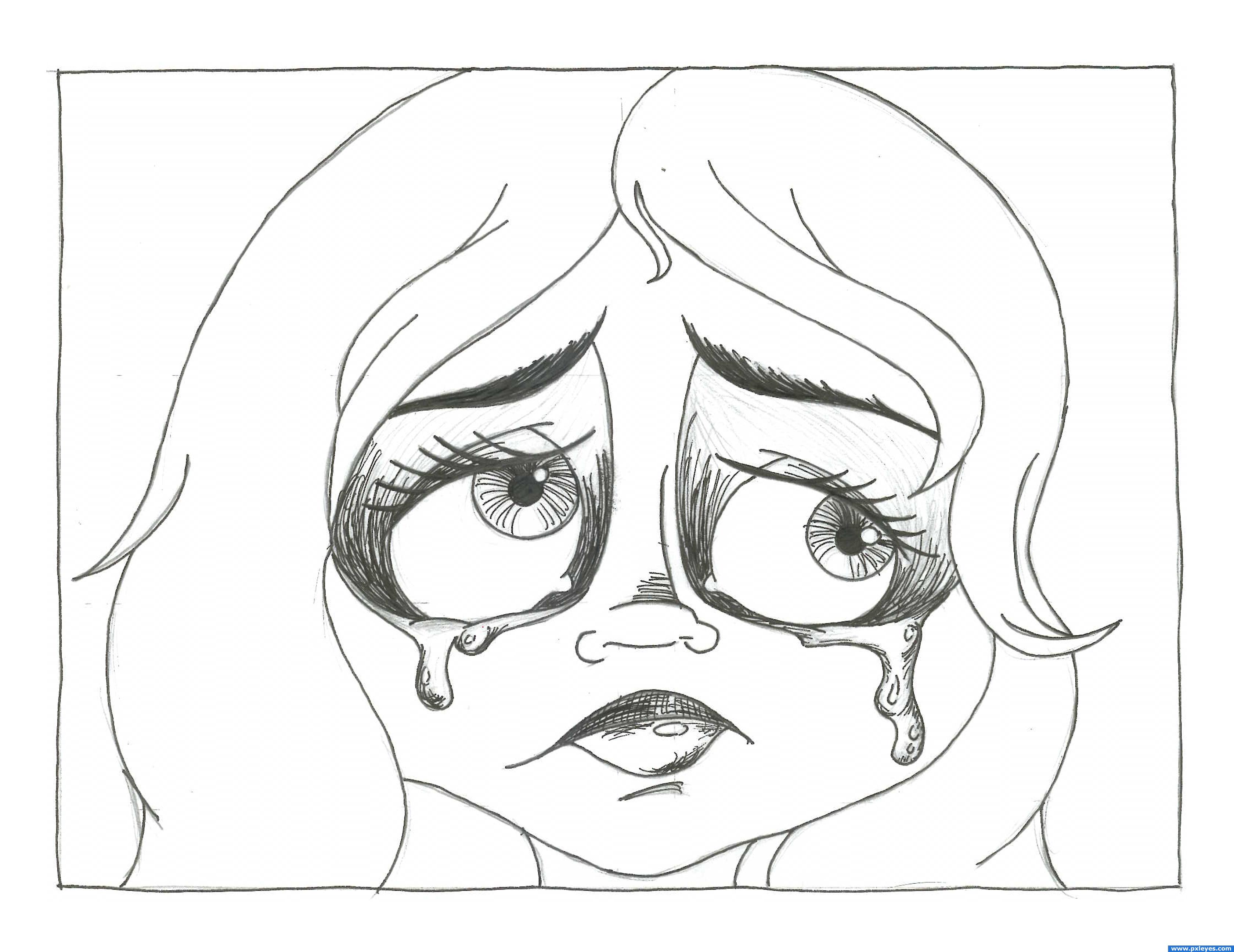 3360x2592 Sad As Rain Picture, By Kyluvlee For Facial Expression Drawing