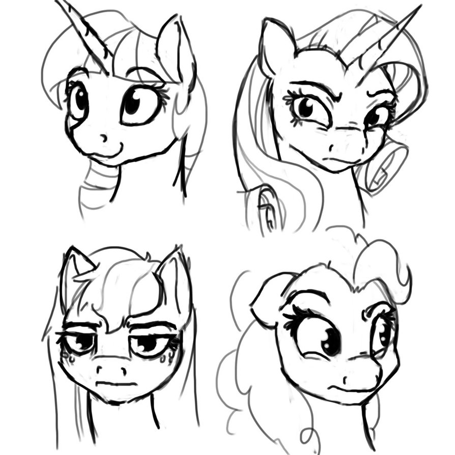 894x894 Sketch 4 22 Facial Expressions By Geomancing