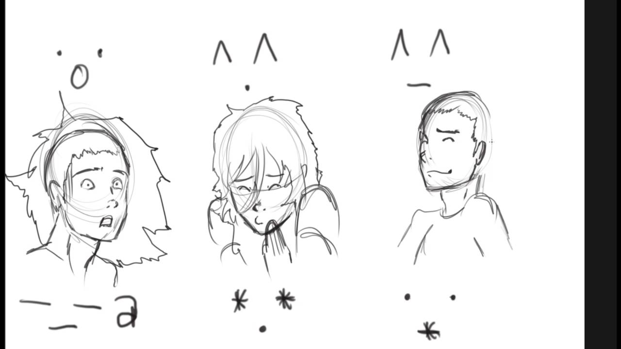 1280x720 Facial Expressions Drawing 01