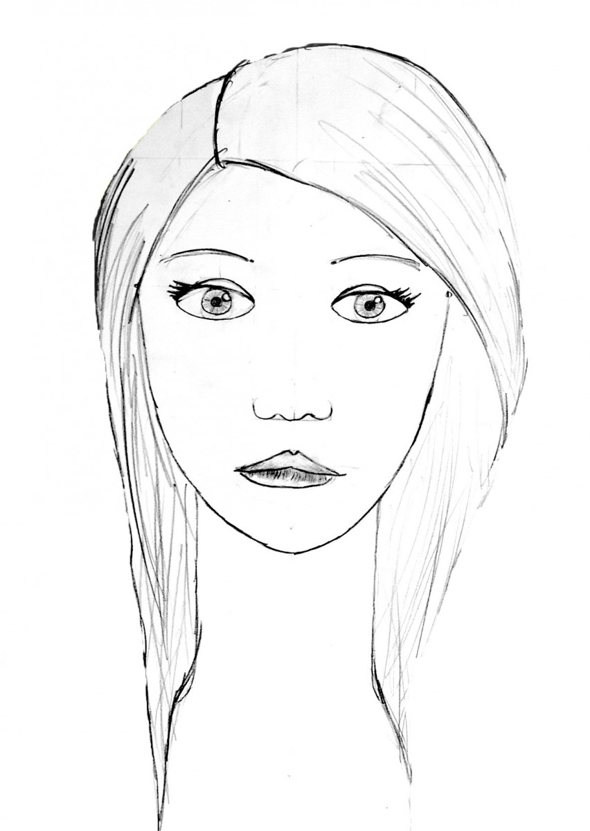 852x1200 Drawing A Female Face