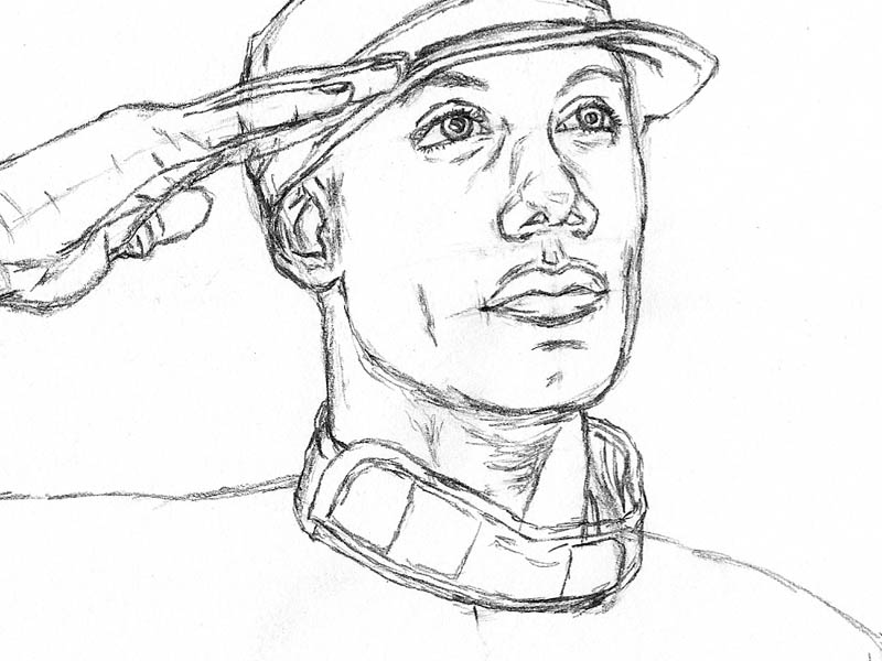 800x600 How To Draw An Army Man Saluting Let's Draw People