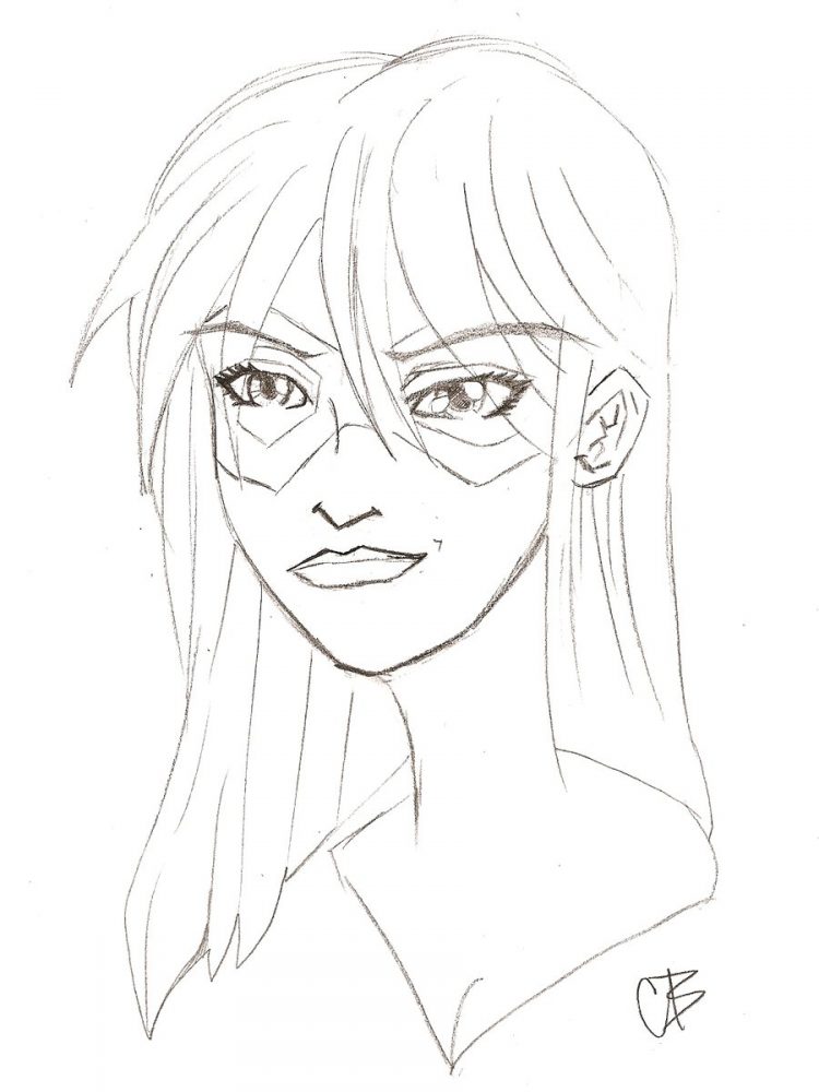 750x1000 Drawing How To Draw A Superhero Girl Face In Conjunction