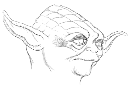 418x277 How To Draw Yoda Feltmagnet