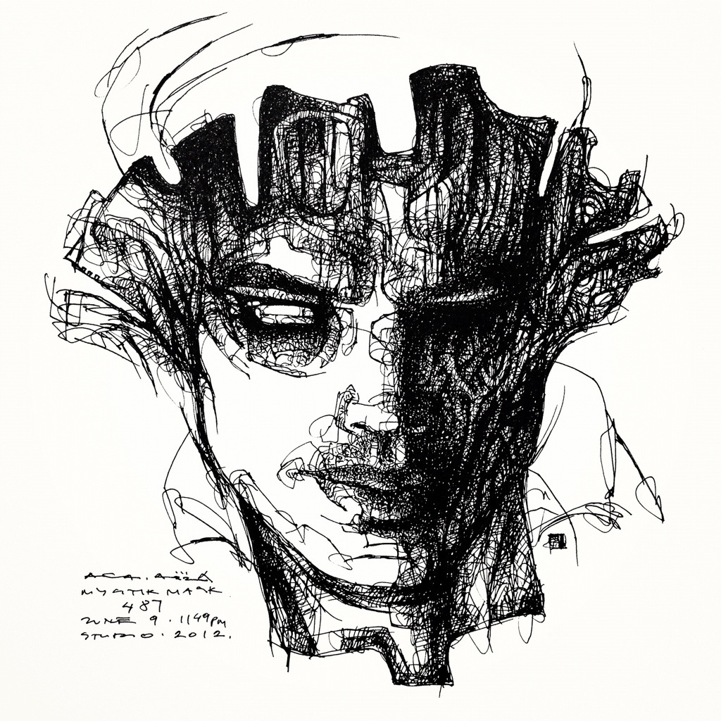 1024x1024 Mystik Mask Art Drawing Spirits