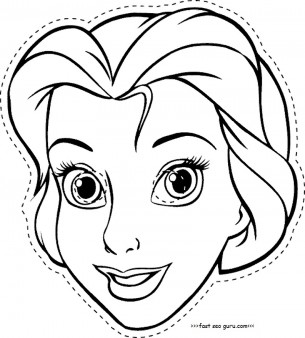305x338 Disney Princess Cinderella Face Masks Colorin In Template