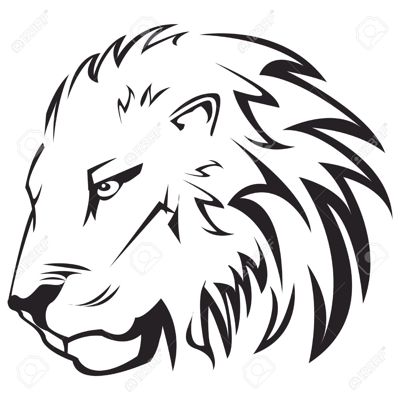 1300x1300 Gallery Lion Face Outline Drawing,