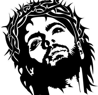 394x380 Jesus Christ Face Vector Image Free Vector In Encapsulated