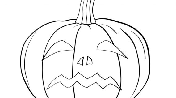 570x320 How To Draw A Pumpkin Face Pumpkin Face Colouring