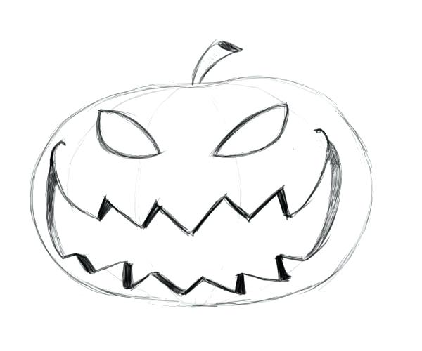 600x500 Pumpkin Drawing Halloween Pumpkin Outline Drawing Ladyroom.club