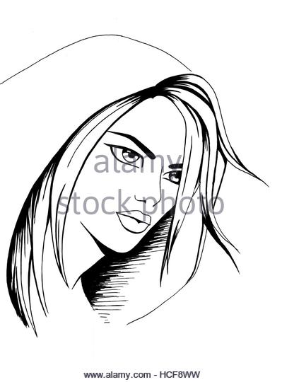 399x540 Lady Face Outline Stock Photos Amp Lady Face Outline Stock Images