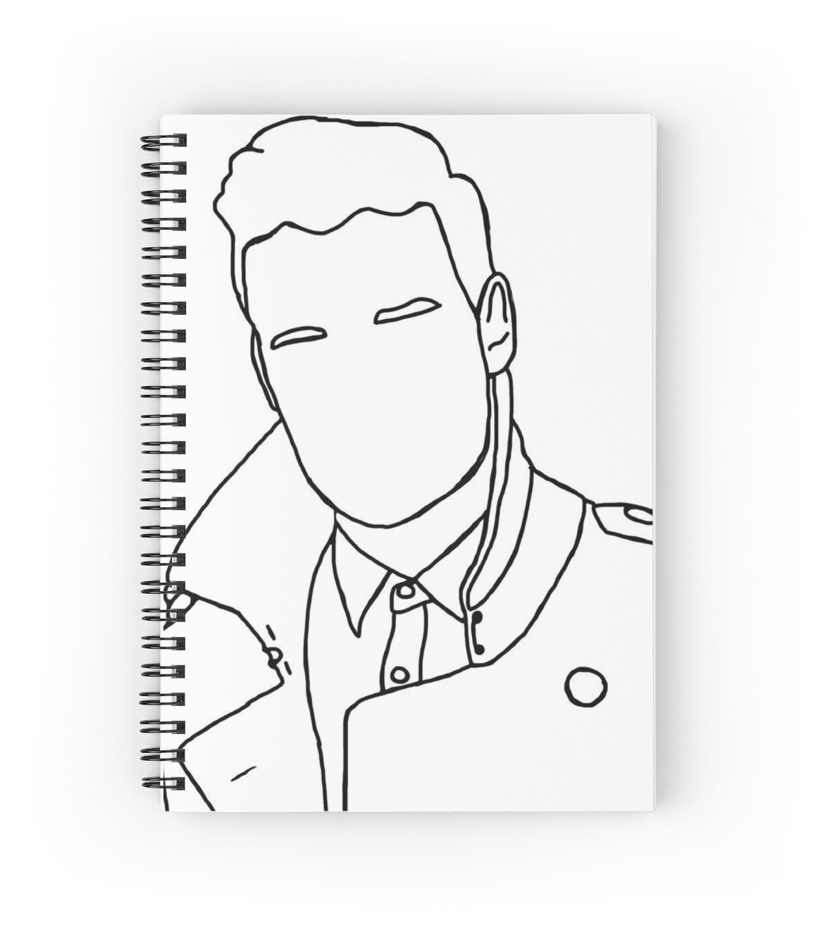 1171x1313 Liam Payne Outline Drawing Spiral Notebooks By Elizabethgoodin