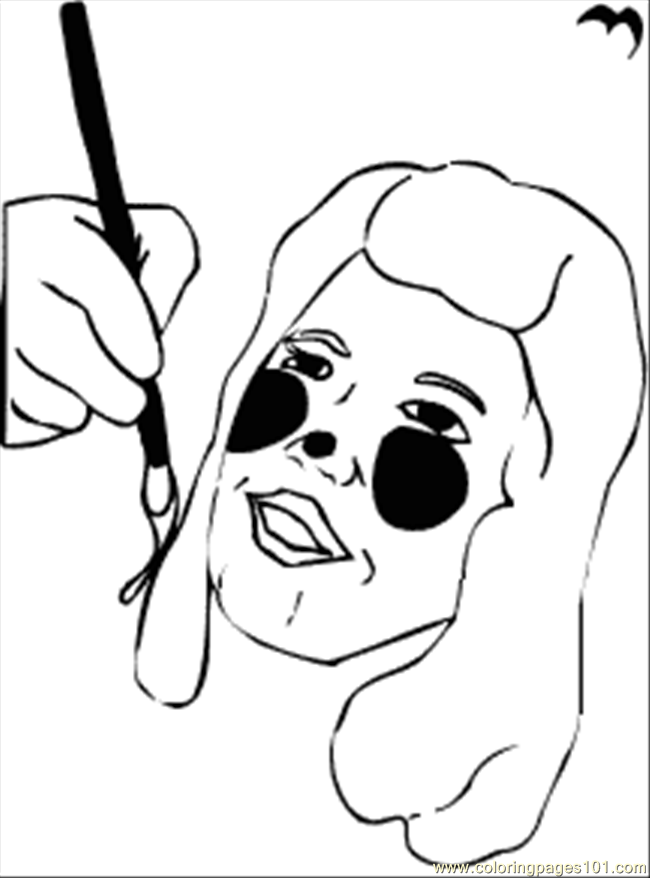 650x878 Face Painting Coloring Page