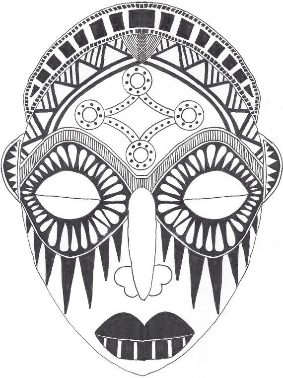 570x761 African Face Paint Symbols