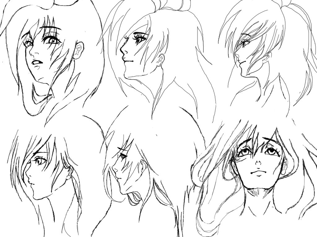 1024x765 Rough Sketch Head Perspective 1 By Nikjutsu