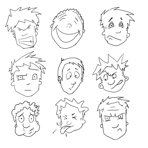 Face Positions Drawing at GetDrawings | Free download