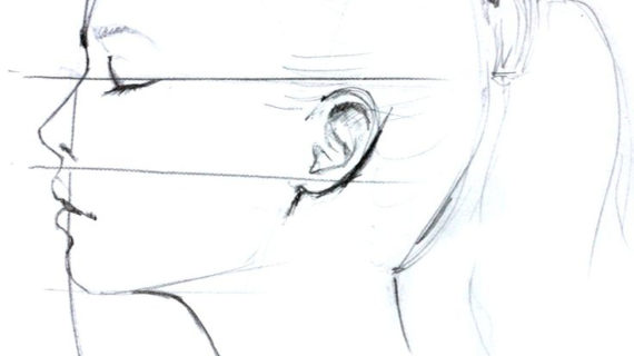 570x320 Drawing A Face Profile Best Ideas About Profile Drawing