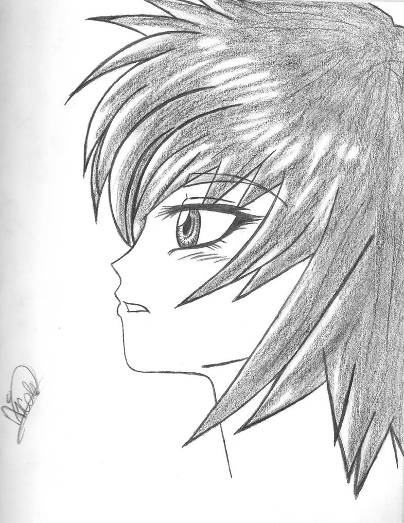 785x1017 Anime Girl Drawing In Profile By Raenbowveins13