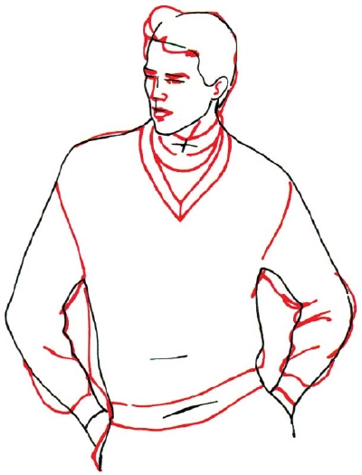 400x525 3 Draw The Face And Clothing