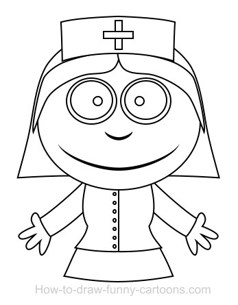 347x445 Drawing A Nurse Cartoon