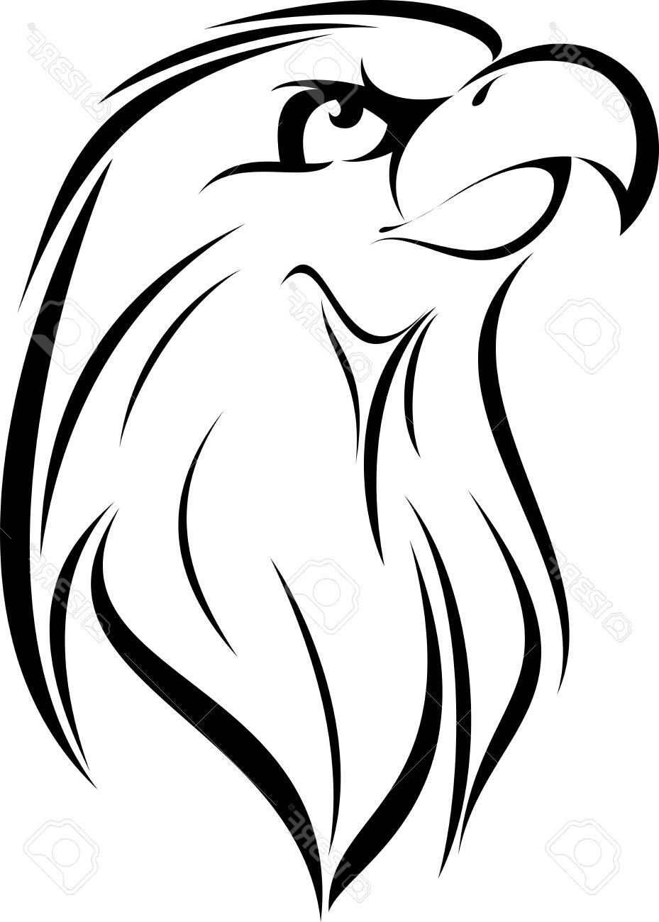 929x1300 Top Illustration Vector For Great Eagle Face Silhouette Stock Cdr