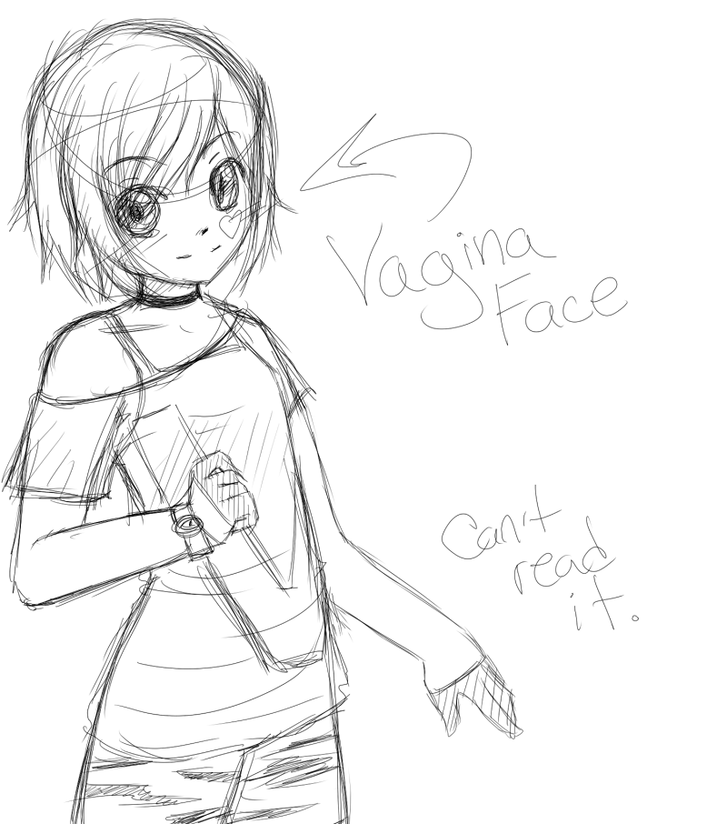 800x906 Vagina Face Sketch By Dadoofus