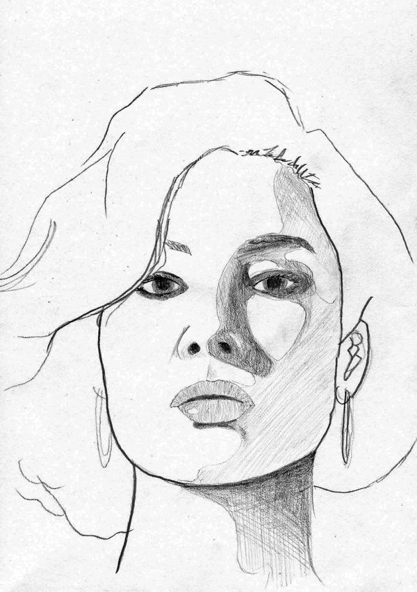 600x850 Woman Face Sketch By Hendy Thong, Via Behance Woman Face Study