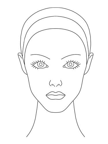 375x500 A Drawing Of Face Template