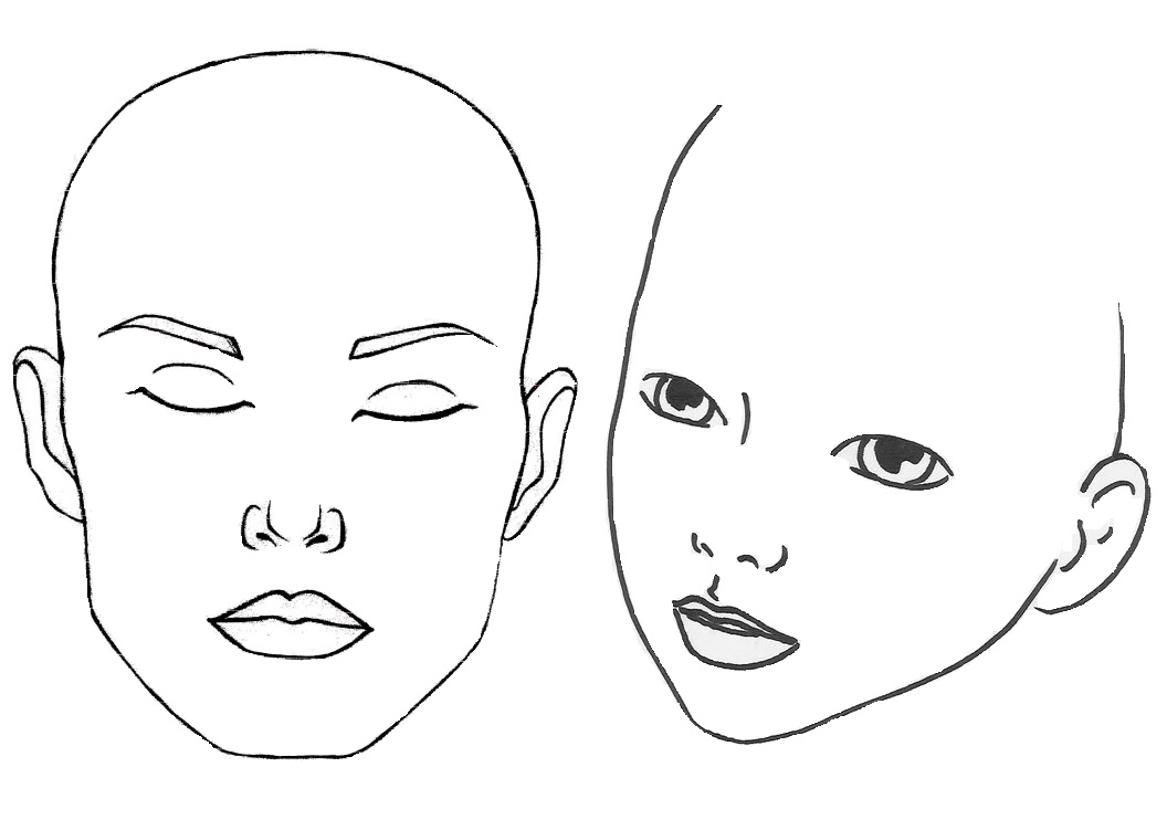1056x742 Pictures Blank Face Outline Drawing,
