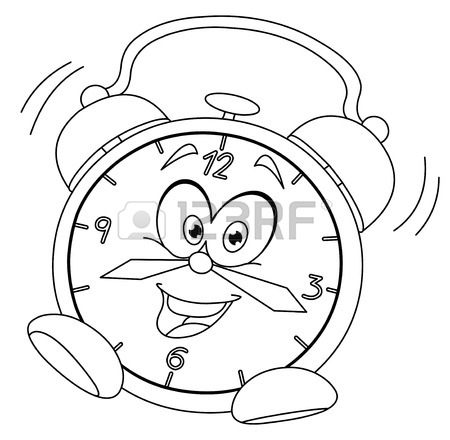 450x440 Coloring Page Of A Clock Face