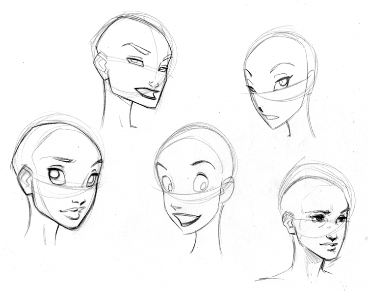 750x592 Disney Style Character Concept Art Faces And Expressions Sketch