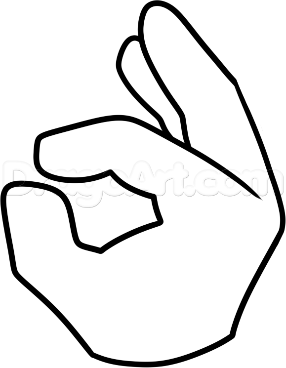 579x745 How To Draw The Ok Hand Emoji, Step By Step, Symbols, Pop Culture