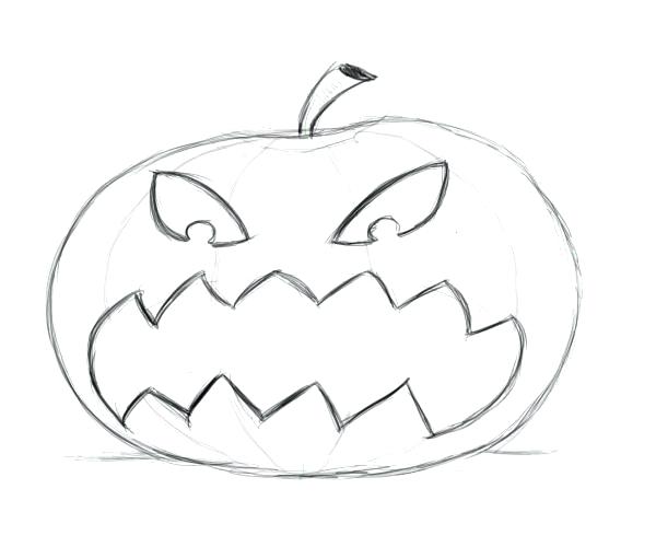 600x500 Pumpkin Drawing Drawing Pumpkin Faces Templates Ladyroom.club