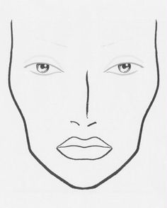 236x294 Blank Face Charts Blank Face Template For Makeup