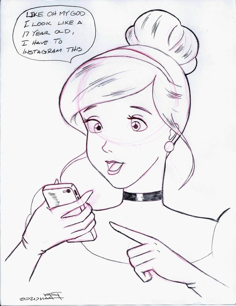 786x1016 Fun Cinderella Sketch By Anime Ray