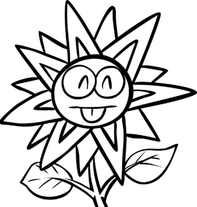 287x302 How To Draw Cartoon Flowers Like Child's Play